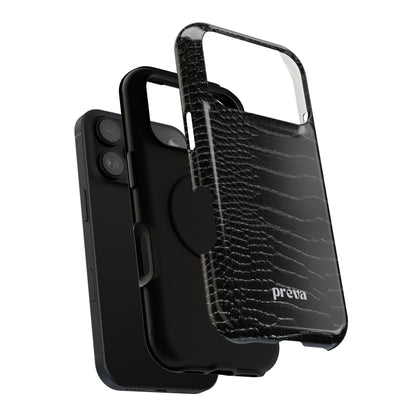 Black Croc Phone Case
