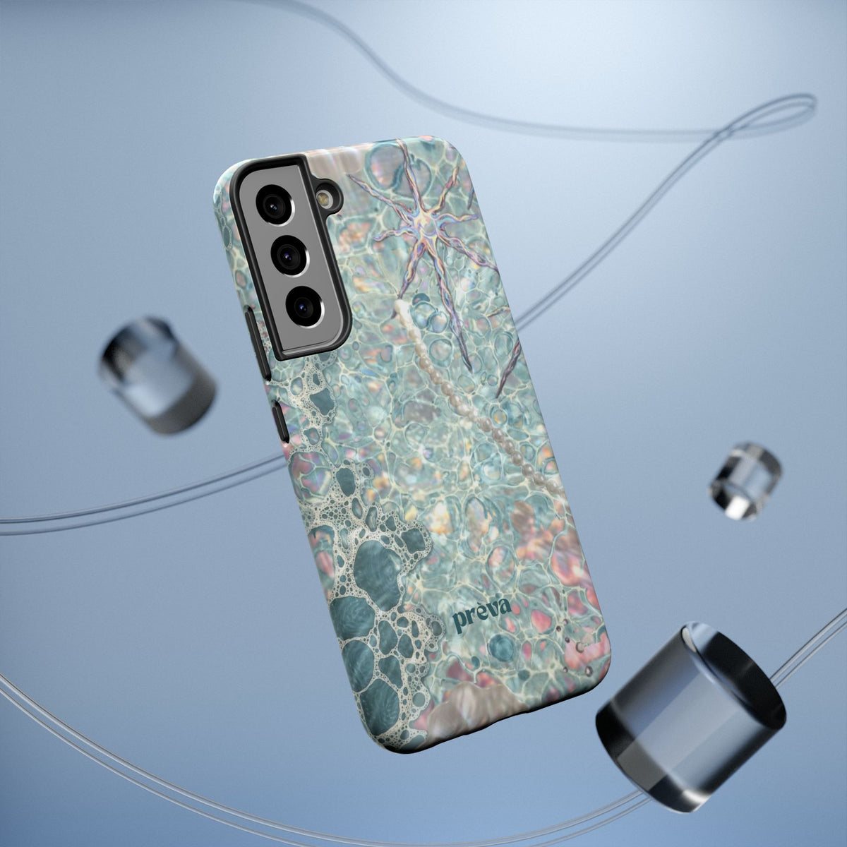 Marbled Seafoam Impact-Resistant Phone Case