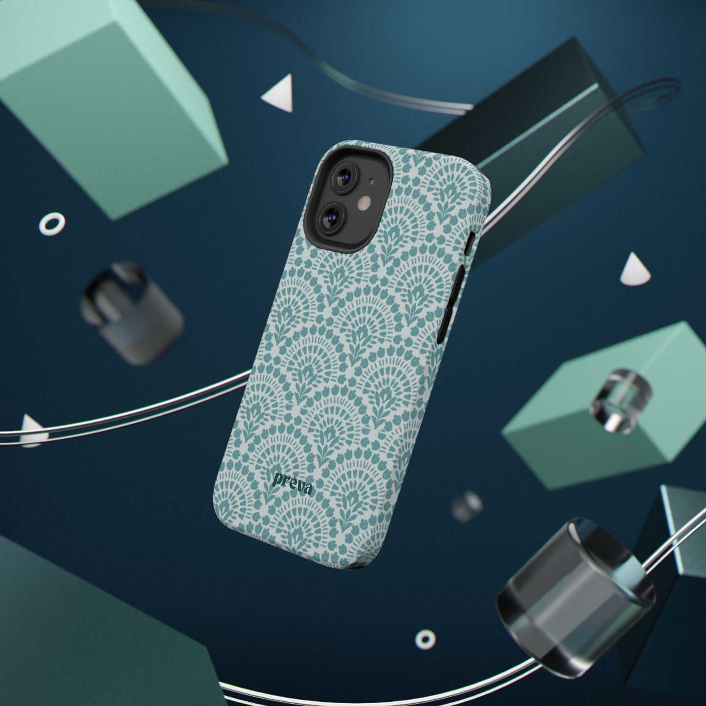 Aqua Lace Pattern Phone Case