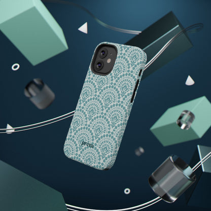 Aqua Lace Pattern Phone Case