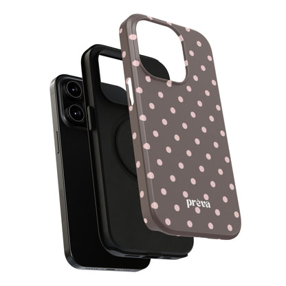 Brown and Pink Polka Dot Phone Case