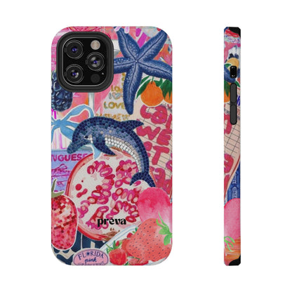 Dolphin Tropics Collage Phone Case