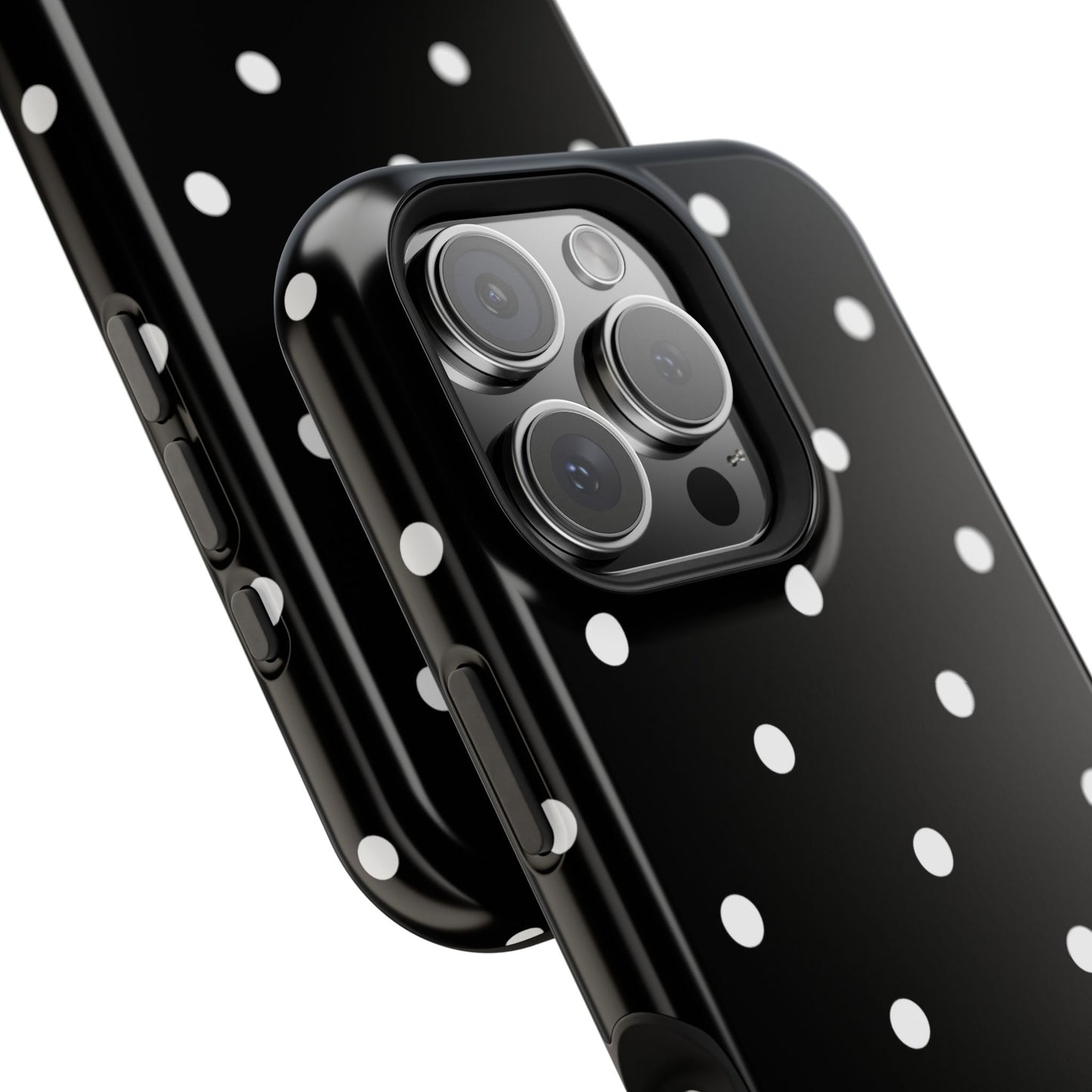 Black with White Polka Dots Phone Case