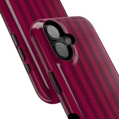 Burgandy Stripes x Ava Dudderar Phone Case