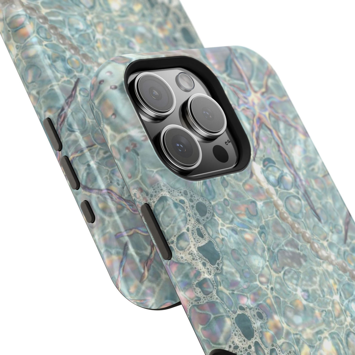 Marbled Seafoam Impact-Resistant Phone Case