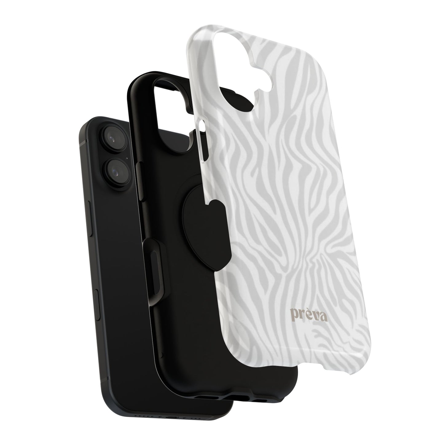 Zebra White Wave Phone Case