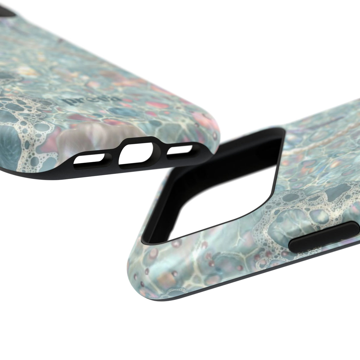 Marbled Seafoam Impact-Resistant Phone Case