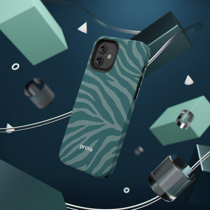 Teal Zebra Phone Case