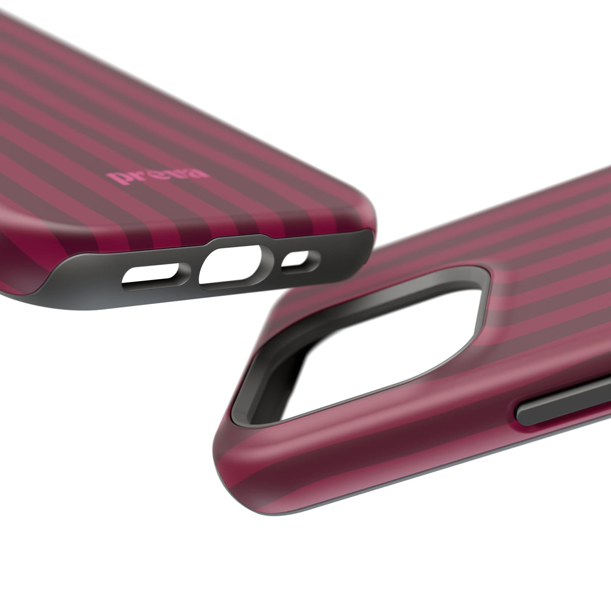 Burgandy Stripes x Ava Dudderar Phone Case