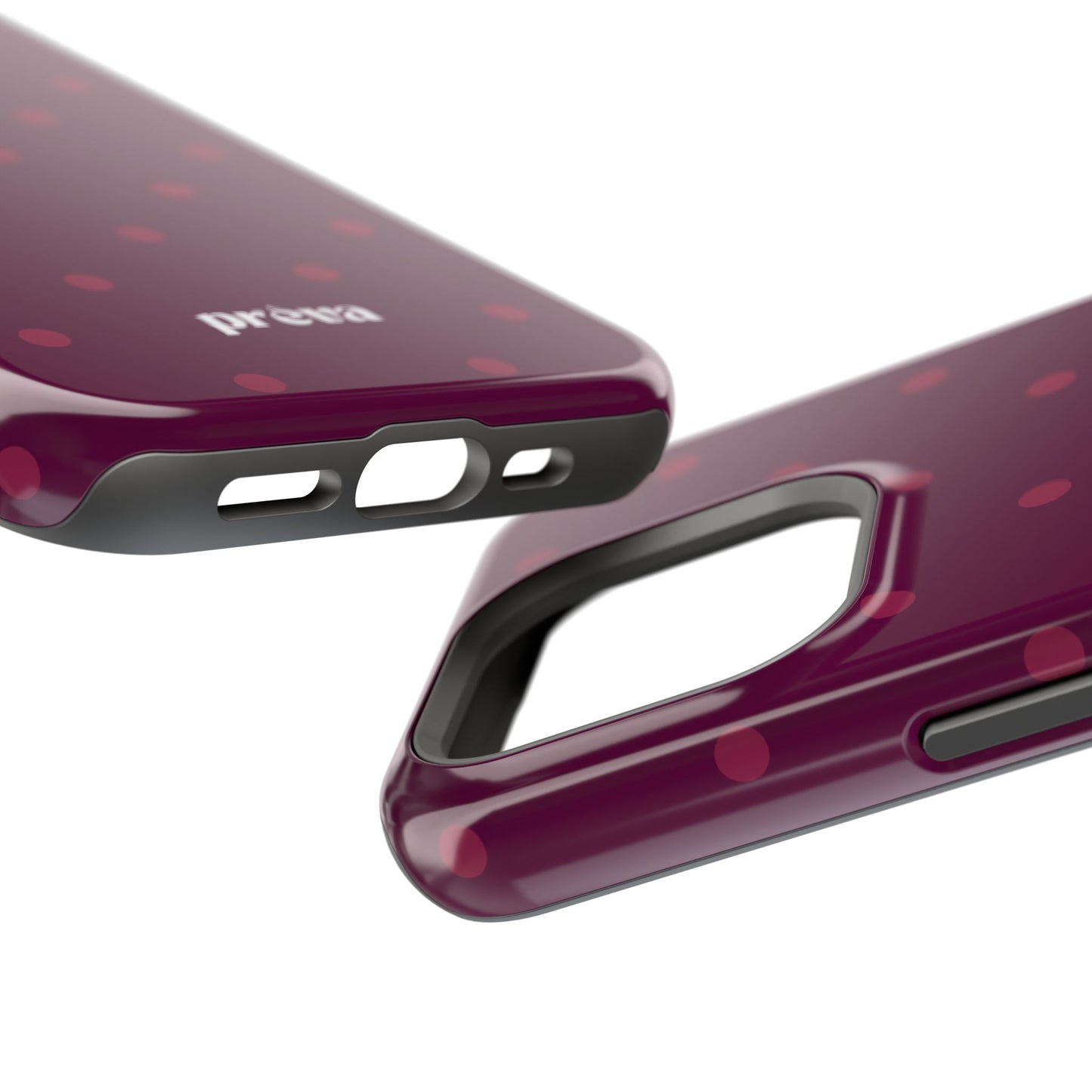 Maroon Polka Dots Phone Case