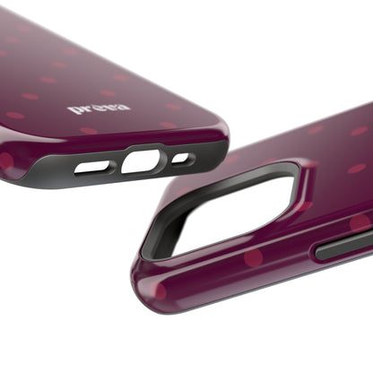 Maroon Polka Dots Phone Case