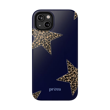 Navy Leopard Star Phone Case