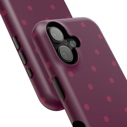 Maroon Polka Dots Phone Case