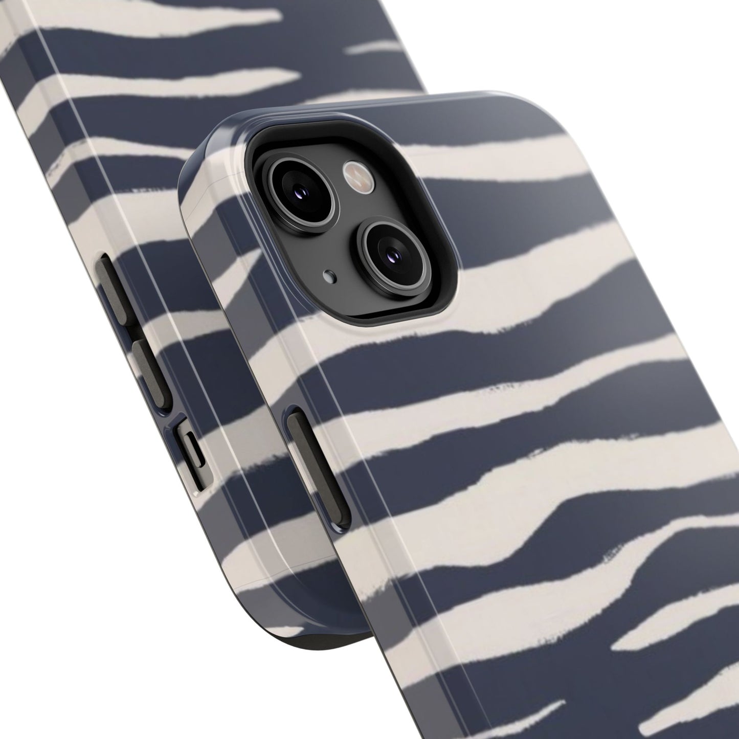 Navy & Cream Zebra Phone Case