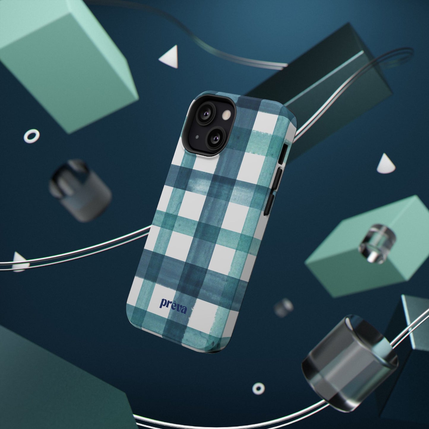Teal Plaid Phone Case