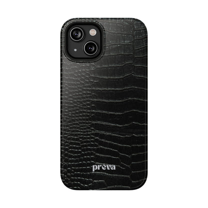 Black Croc Phone Case