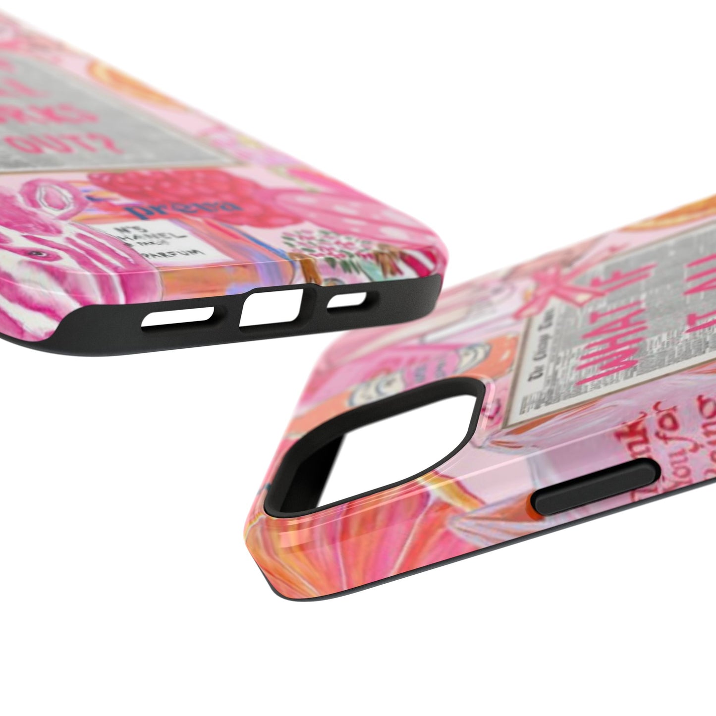 Pink "What If It All Works Out?" Collage Phone Case