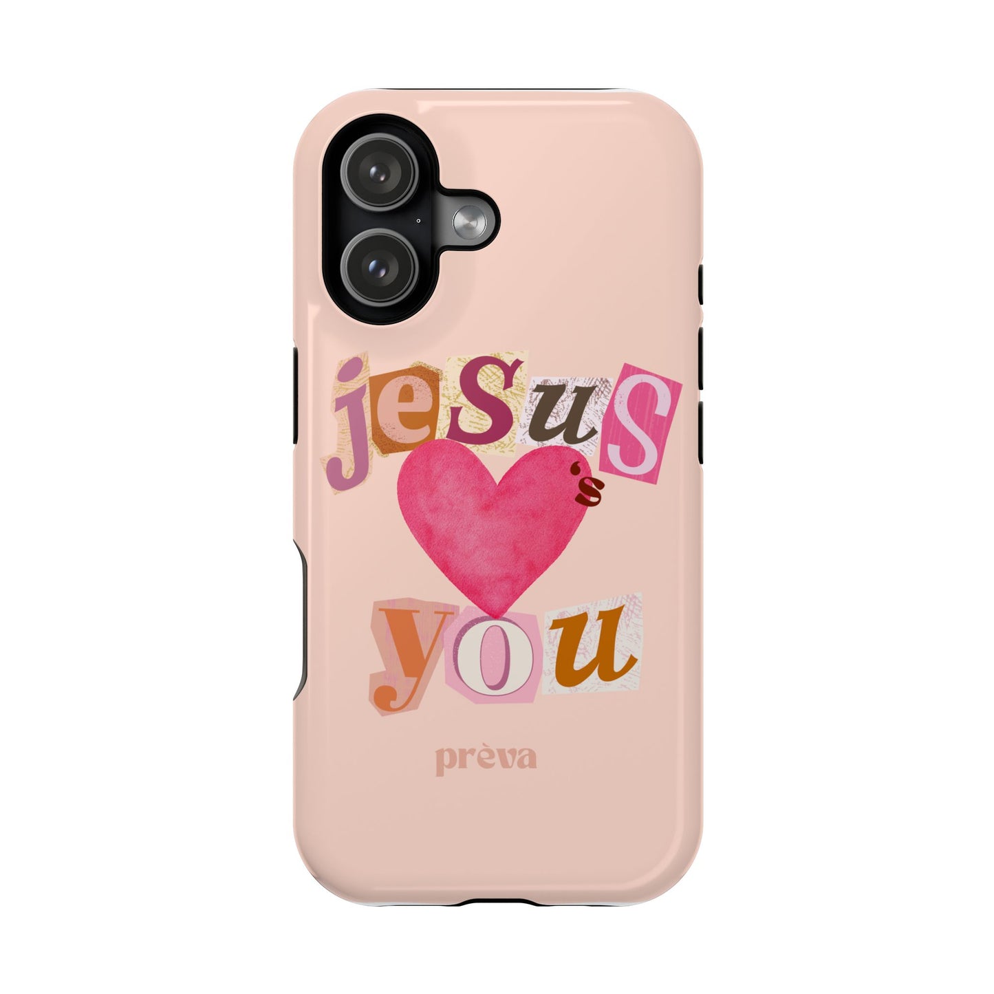 Pink Jesus Loves You Phone Case