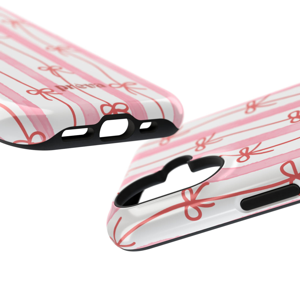 Pink Bow Chain Phone Case