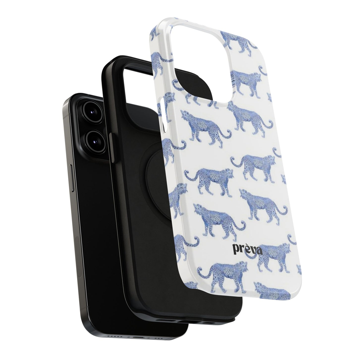 Blue Leopard Pattern Phone Case