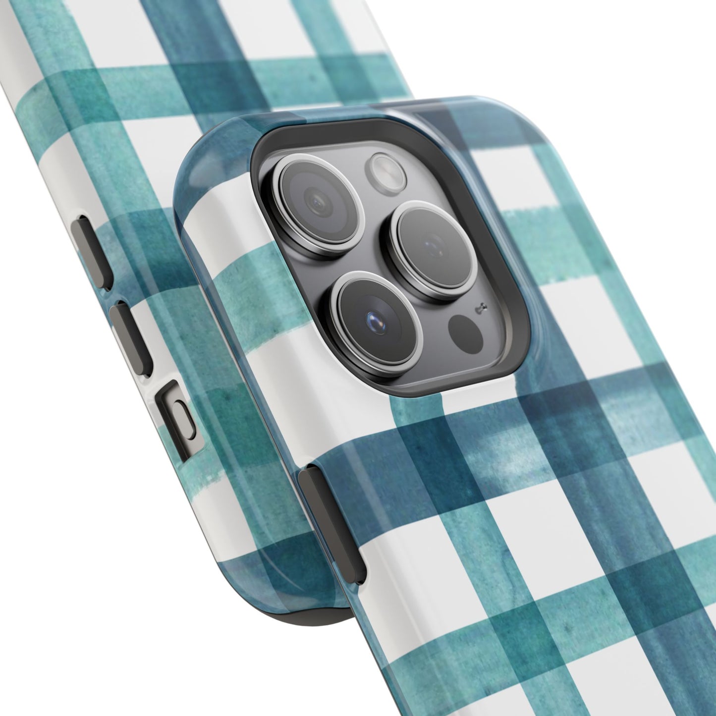 Teal Plaid Phone Case