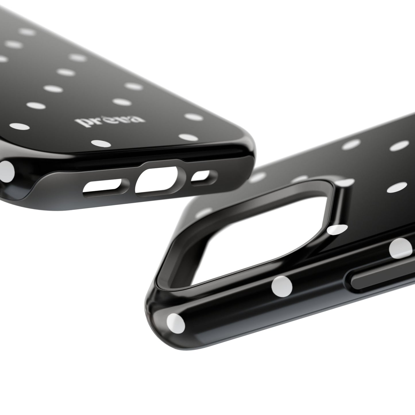 Black with White Polka Dots Phone Case