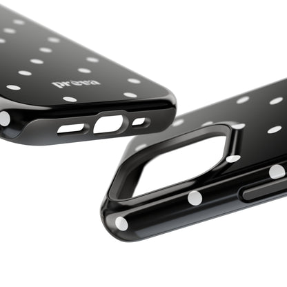 Black with White Polka Dots Phone Case