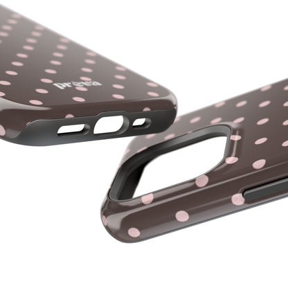 Brown and Pink Polka Dot Phone Case