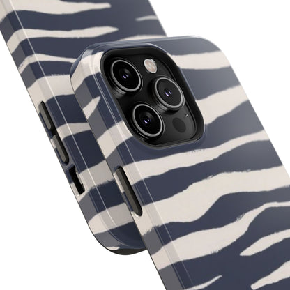Navy & Cream Zebra Phone Case