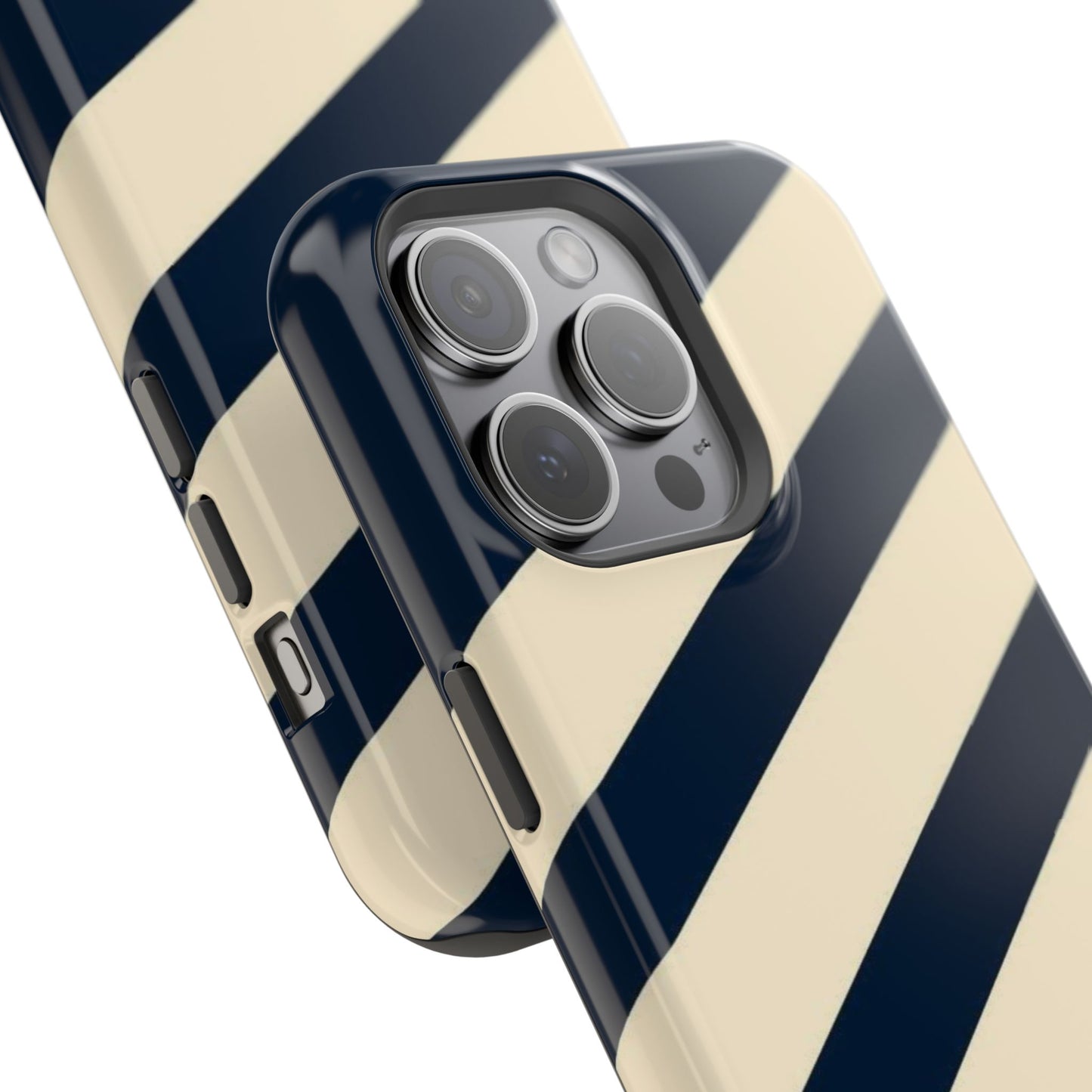 Striped Navy & Cream Phone Case
