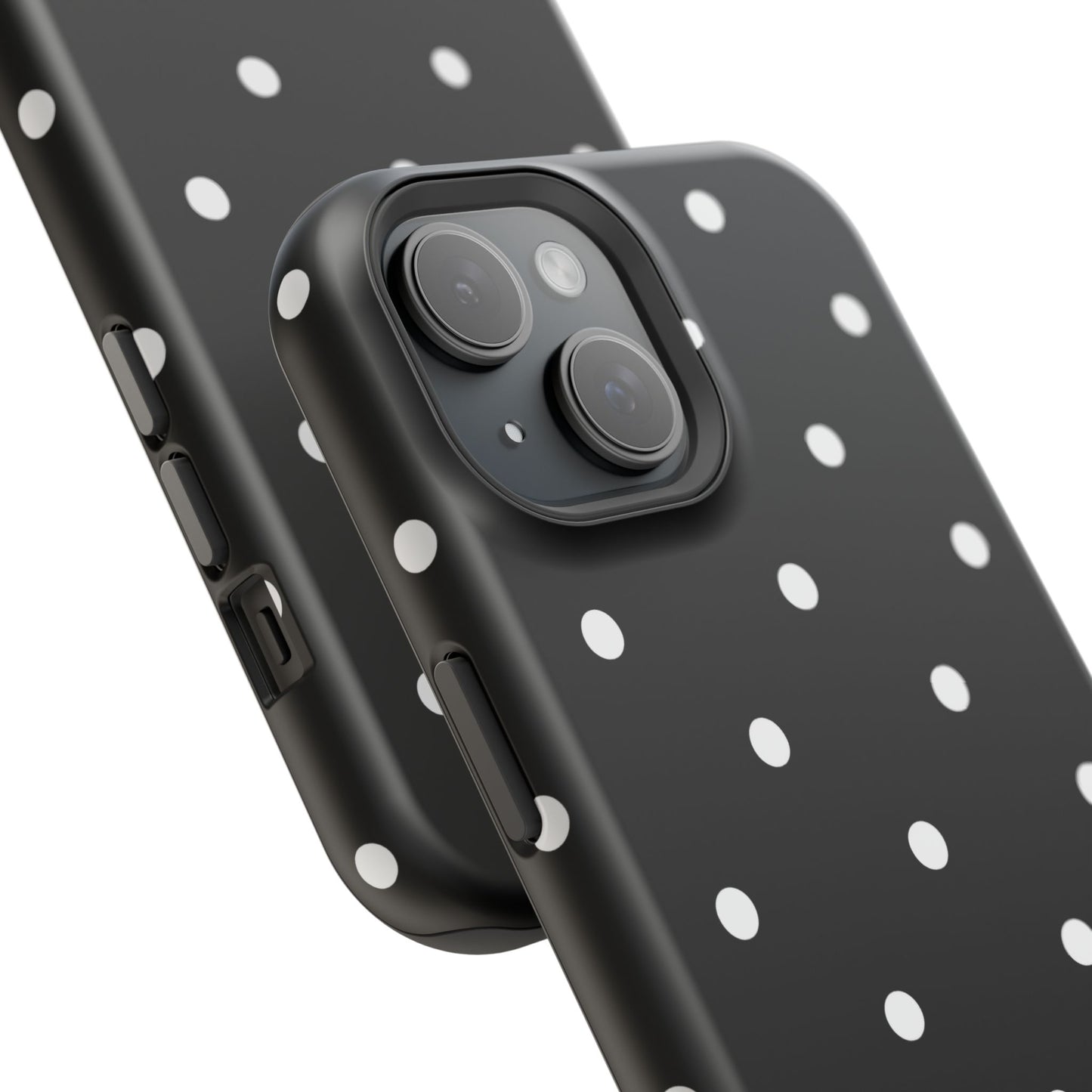 Black with White Polka Dots Phone Case