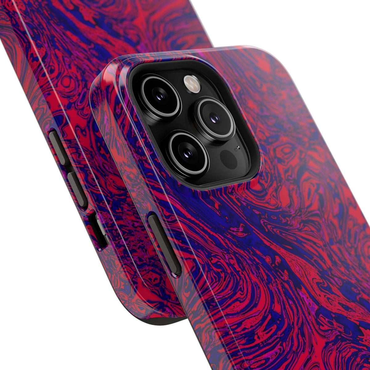 Marbled Red & Purple Impact Phone Case