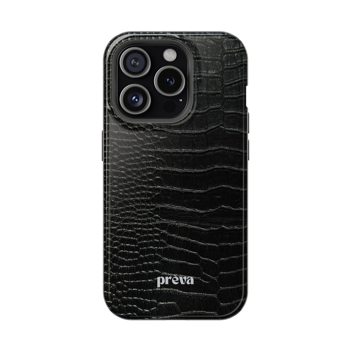 Black Croc Phone Case