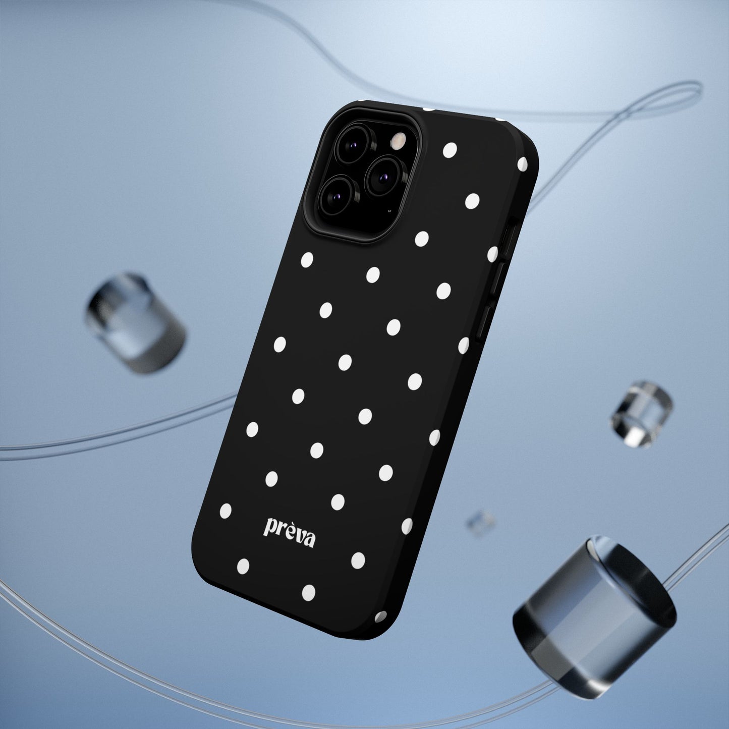 Black with White Polka Dots Phone Case