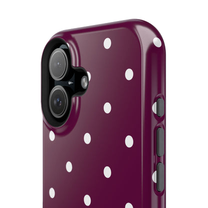 Maroon Polka Dot Phone Case