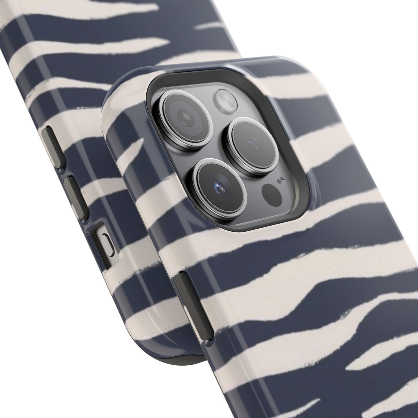 Navy & Cream Zebra Phone Case