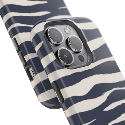 Navy & Cream Zebra Phone Case