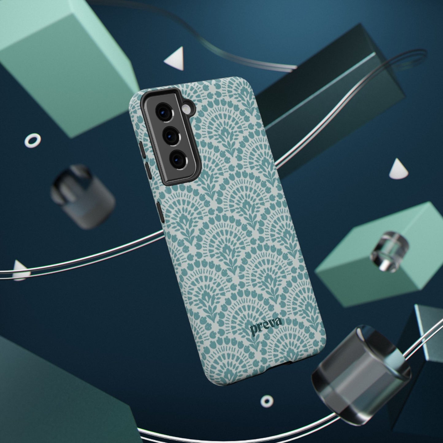 Aqua Lace Pattern Phone Case