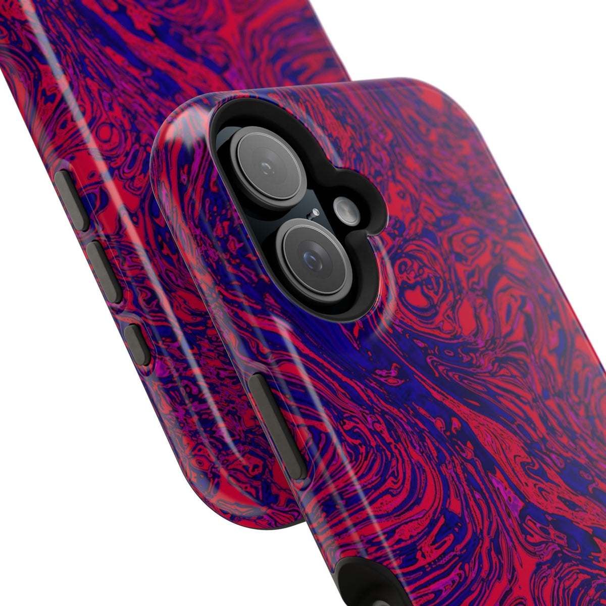 Marbled Red & Purple Impact Phone Case