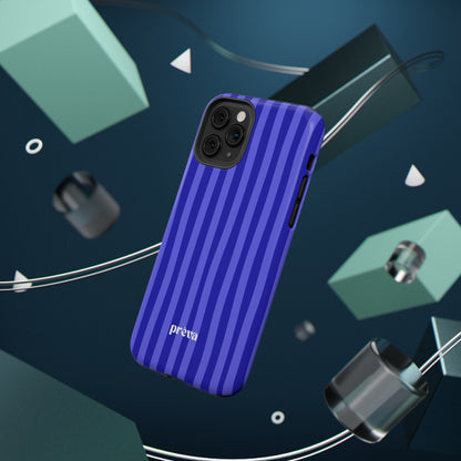 Neon Blue Stripes Phone Case