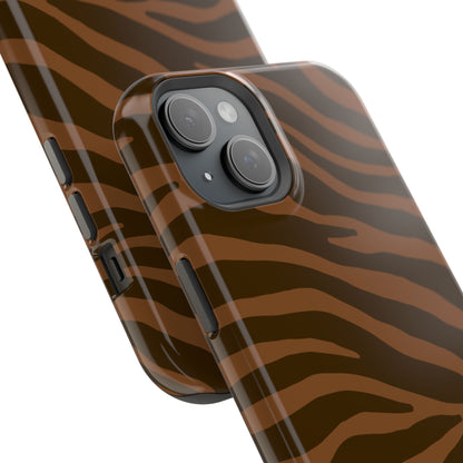 Brown Tiger Stripe Phone Case