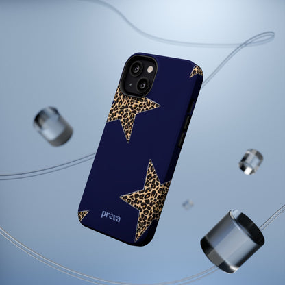 Navy Leopard Star Phone Case