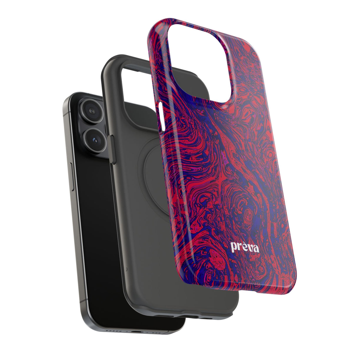 Marbled Red & Purple Impact Phone Case
