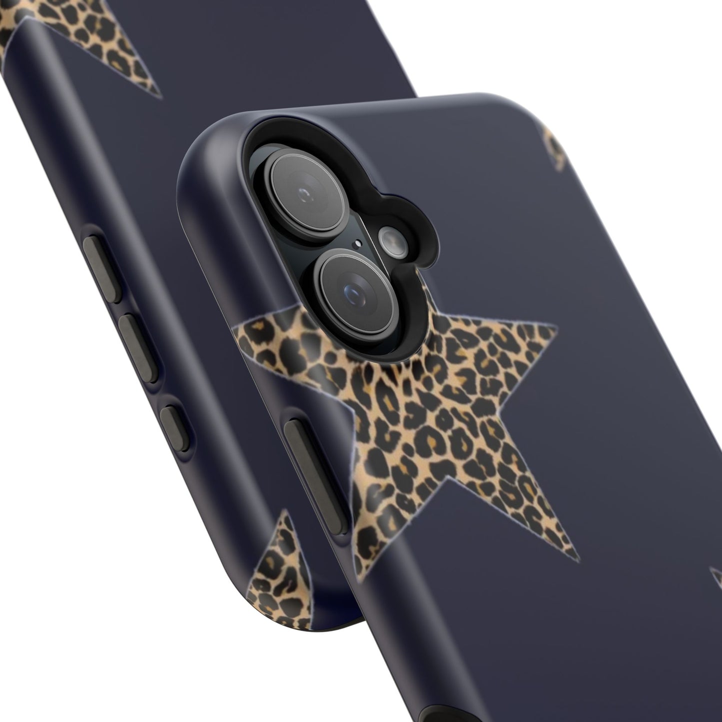 Navy Leopard Star Phone Case