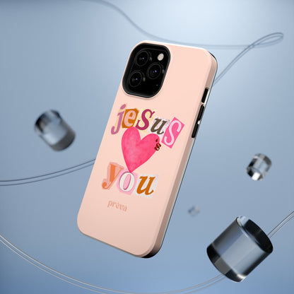 Pink Jesus Loves You Phone Case