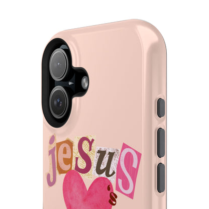 Pink Jesus Loves You Phone Case