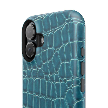Teal Croc Phone Case