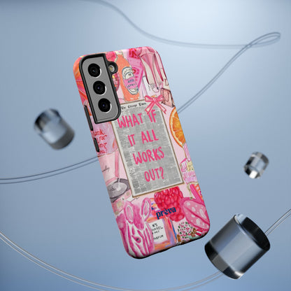 Pink "What If It All Works Out?" Collage Phone Case