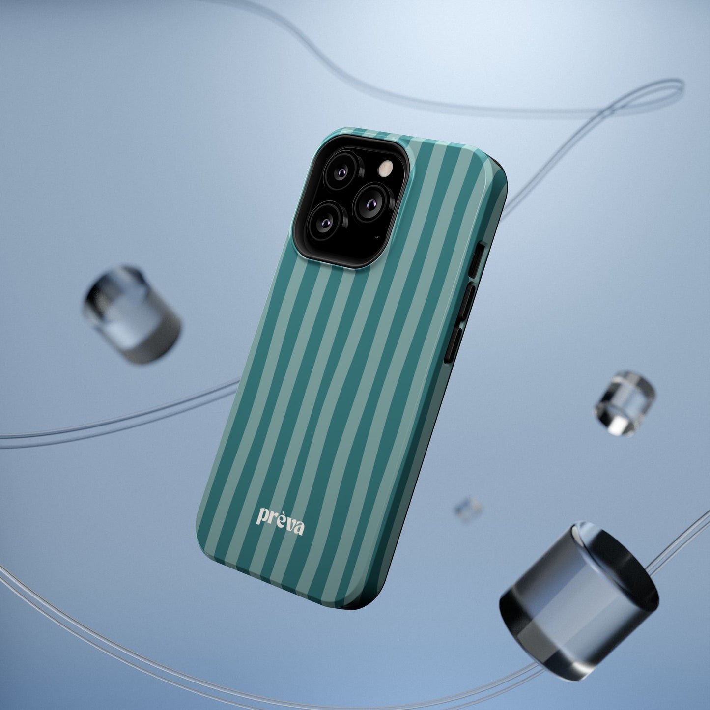 Striped Teal Phone Case