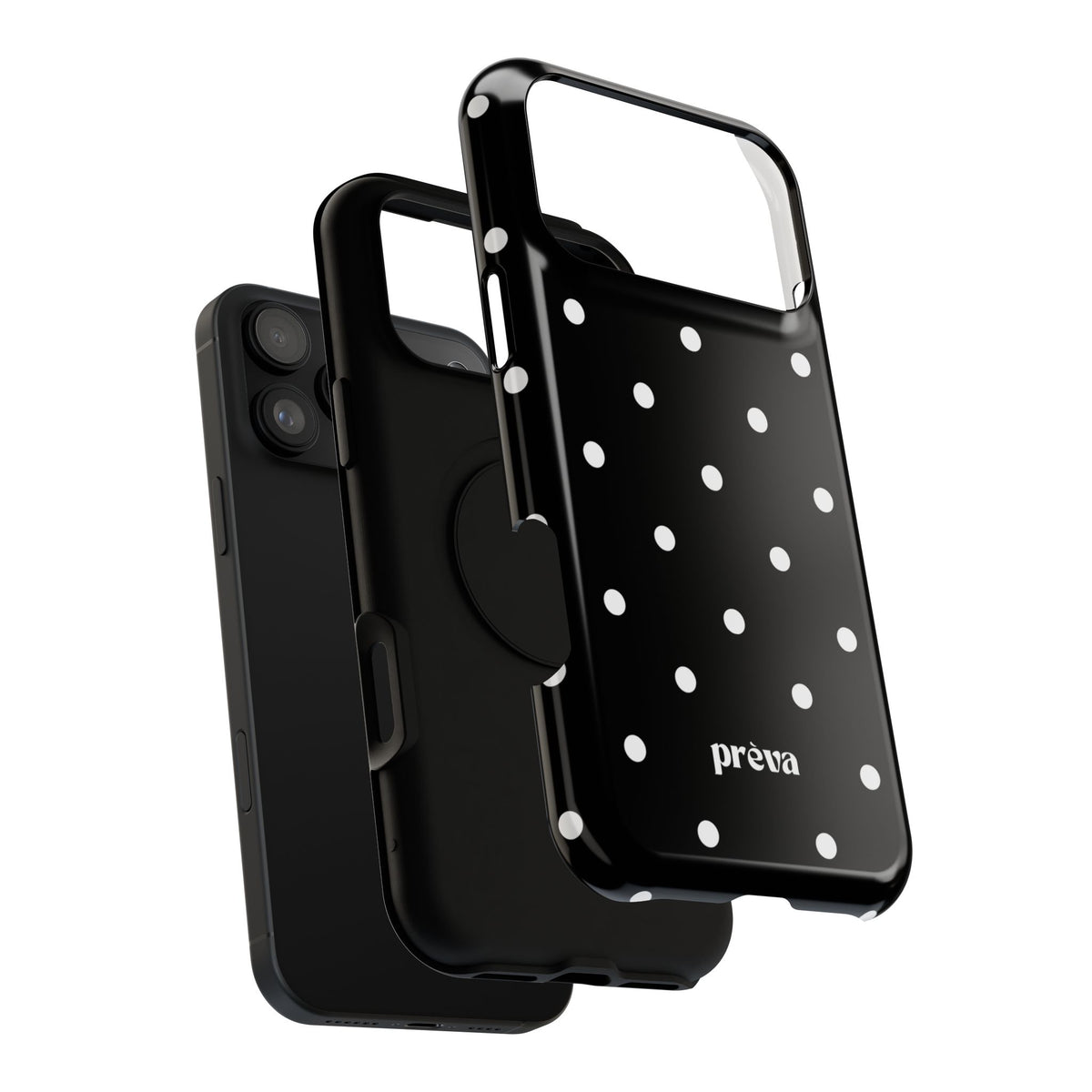 Black with White Polka Dots Phone Case